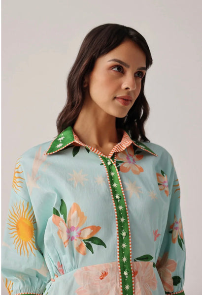 Lena Midi Dress Azure