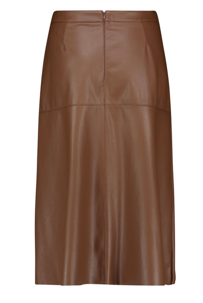 9306 Tan Leather  Skirt