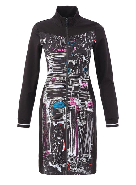 76644 Dress Skyline Zip Front