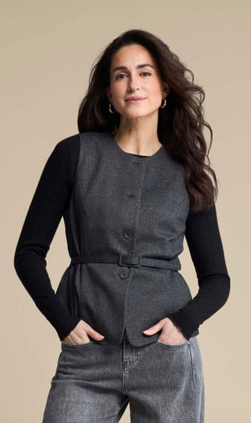 5161 Claudette Herringbone Highrise Trouser