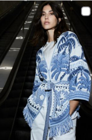 93034 Fringe Palm Cardigan