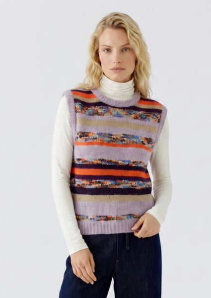100415 Pussybow Striped Blouse