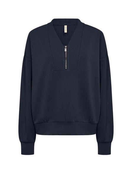 27855 Black Zip Sweat-Top