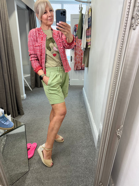 Cleo plain Linen Shorts