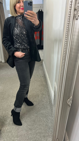 CMR9645 Cord Black Blazer