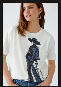 94212 Lady With Hat T.Shirt