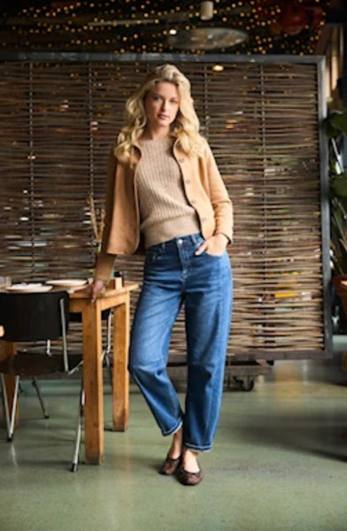 4600 Caitlin Barrel Leg inspired Jean Dark Stone