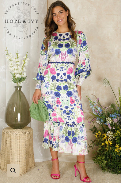 Caroline Poppy Dress