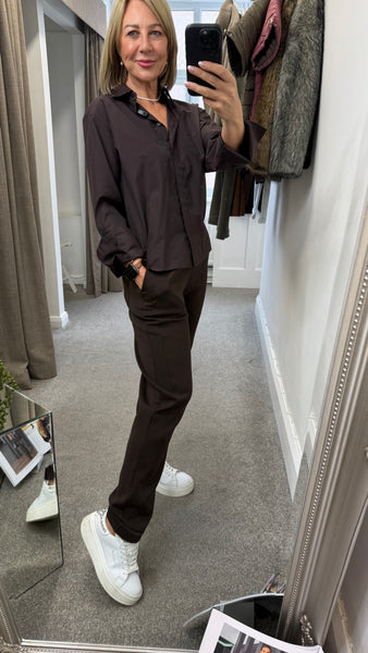 41963 Chocolate Brown Blouse