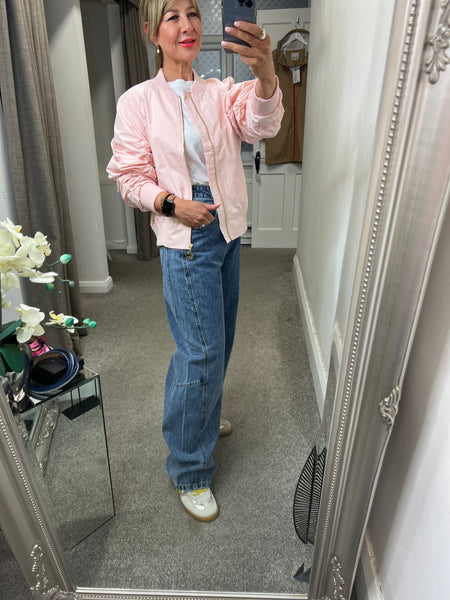 261 6401 Pink Bomber Jacket