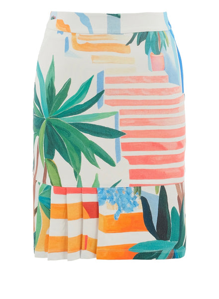 26642 Top Palm Tree Cotton Strappy Back