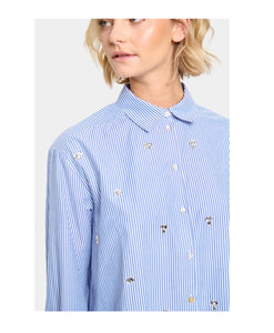 Juno Pinstriped Blouse
