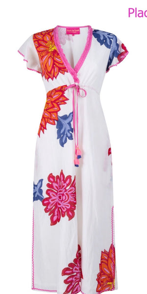 447 White Flower Dress