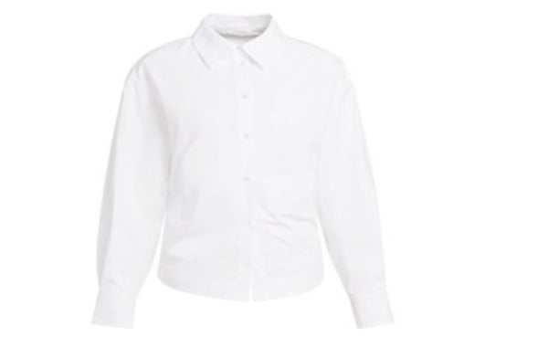 1245 Pleated White Blouse