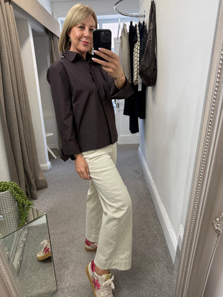 41963 Chocolate Brown Blouse