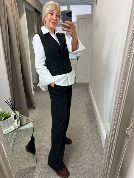 4625 Waistcoat Pinstripe
