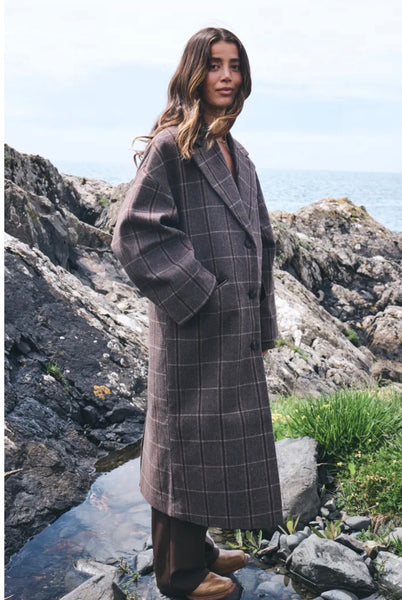 Emma Checked Trench Coat