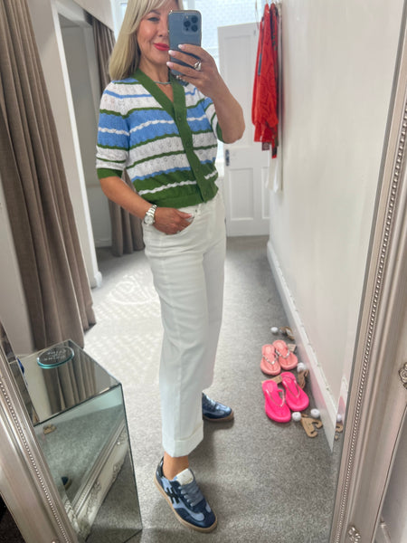 Pori knited stripe cardigan