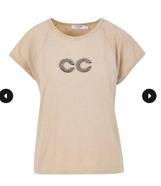 262 1242 Beaded Letter Tee