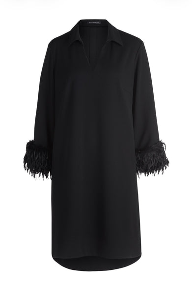 1920 Black Dress with Feather Detail