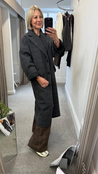 Emma Checked Trench Coat