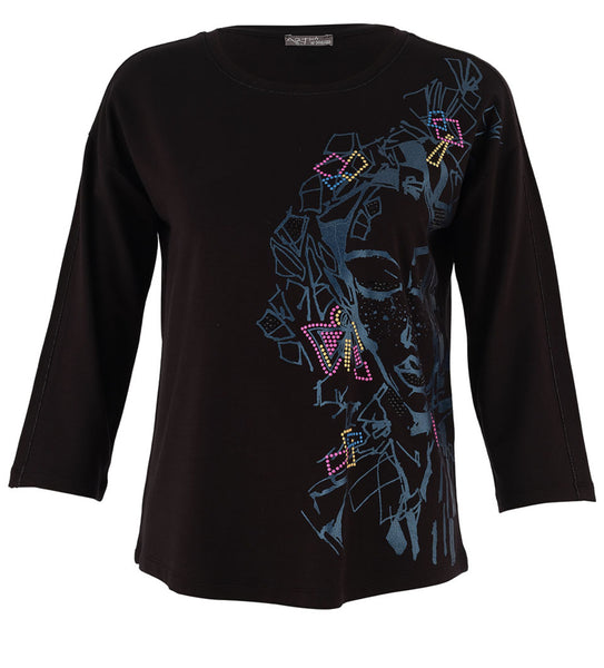 75622 Black Tee with sparkle