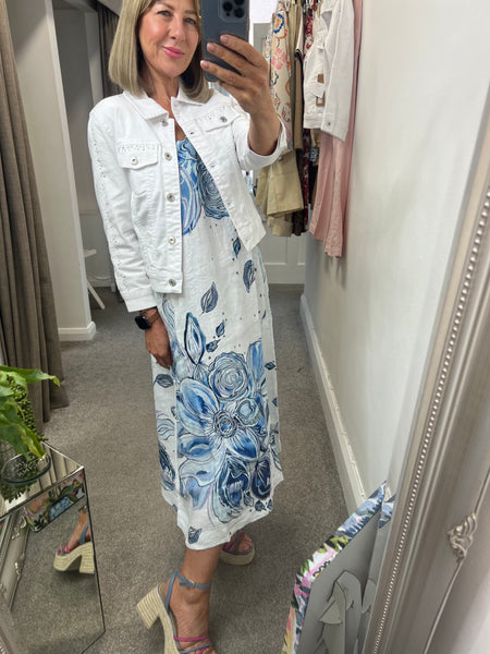 26654 Linen Dress Swirl