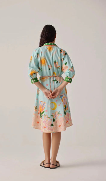 Lena Midi Dress Azure