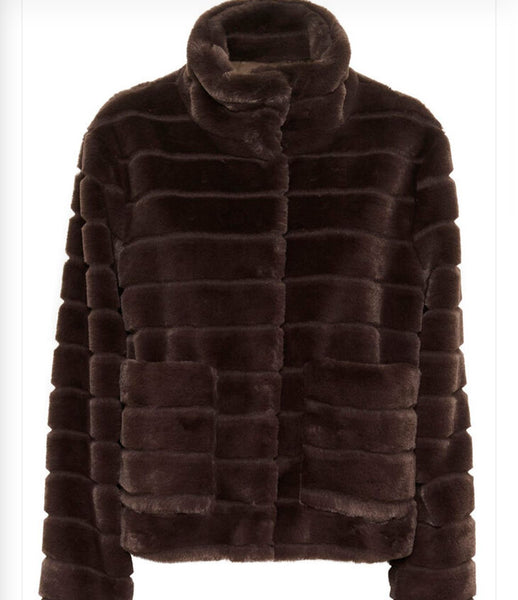 Leonie Brown Fun Fur Jacket