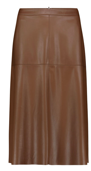9306 Tan Leather  Skirt