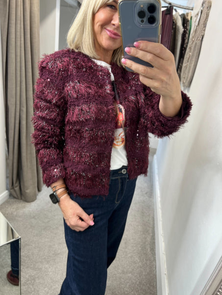 95696 - Feather & Sequin Jacket