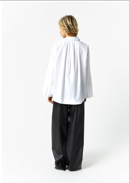 254 1431 pleated White Shirt