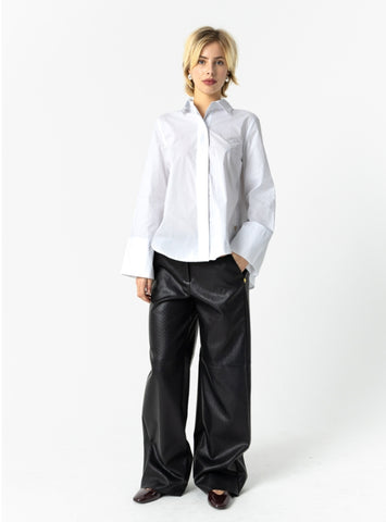 254 1431 pleated White Shirt
