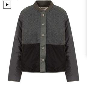 254 6410 Grey Varsity Jacket