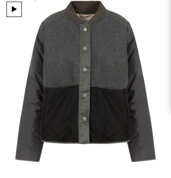 254 6410 Grey Varsity Jacket
