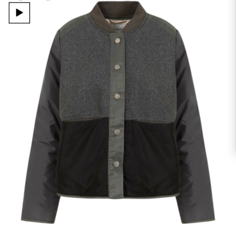 254 6410 Grey Varsity Jacket