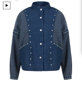 254 6407 Decorated Denim Jacket
