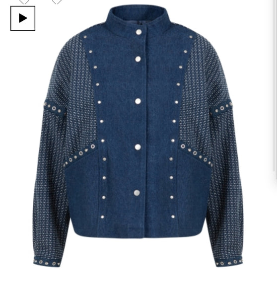 254 6407 Decorated Denim Jacket