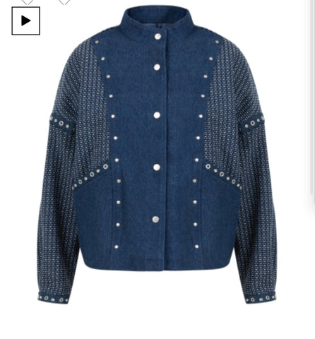 254 6407 Decorated Denim Jacket