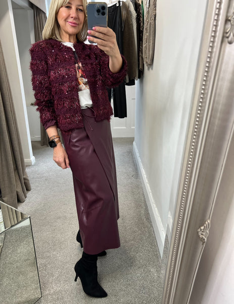 95696 - Feather & Sequin Jacket