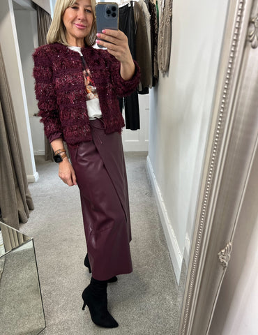 95696 - Feather & Sequin Jacket
