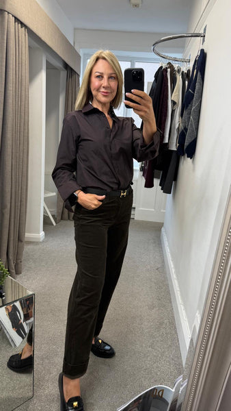 41963 Chocolate Brown Blouse