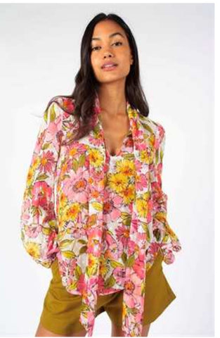 CHANCE TPL1256901 Chance Pink Floral Blouse